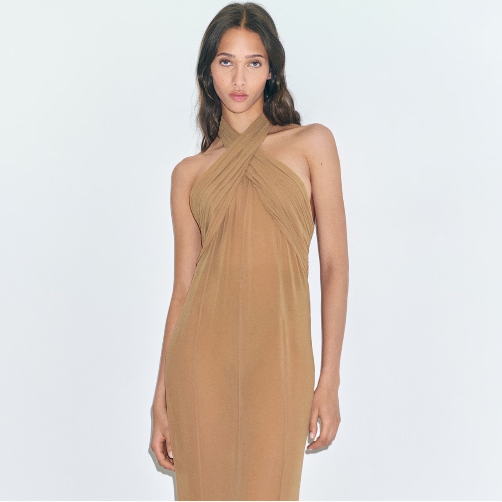 Mango Supriya Lele Long Semi Transparent Dress - Picture 2 of 5